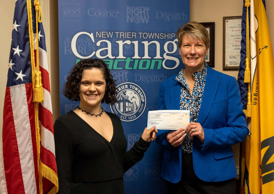 Pictured (L-R): Gail Eisenberg, New Trier Township Supervisor; and Katherine Sawyer, Oakton Community College chief advancement officer and Educational Foundation executive director.